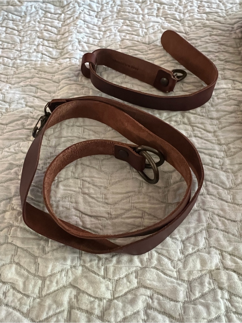 Leather Crossbody Bag / Buckle Strap, matching Eye glass holder New never used - Picture 5 of 10